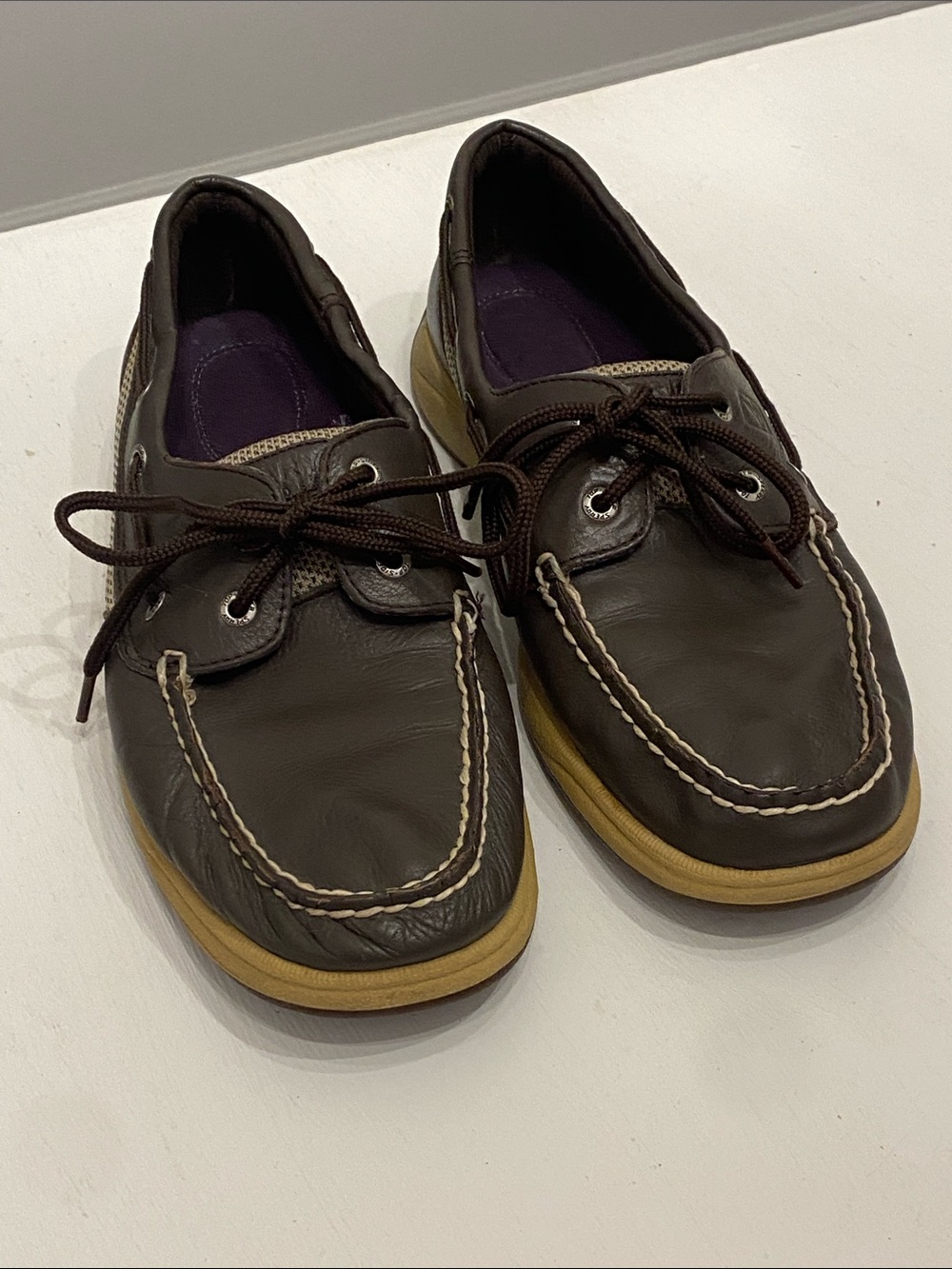 Sperry Dark Brown Leather Boat Shoes Loafers